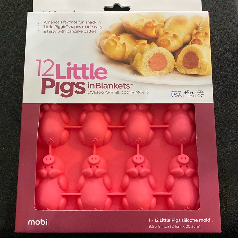 12 LITTLE PIGS in Blankets Silicone Mold-NEW